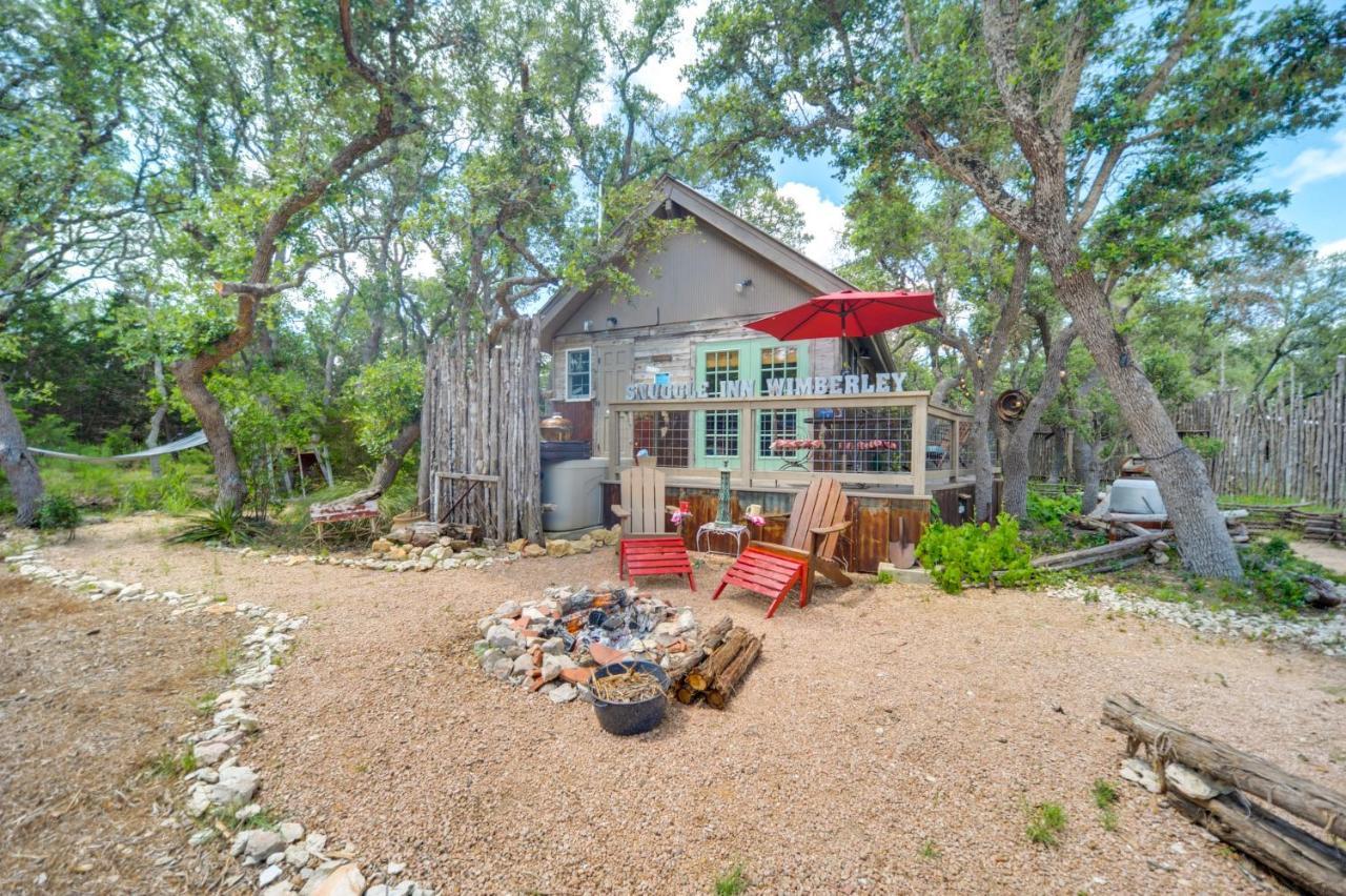Snuggle Inn Wimberley Cabin With Fire Pit And Deck 外观 照片